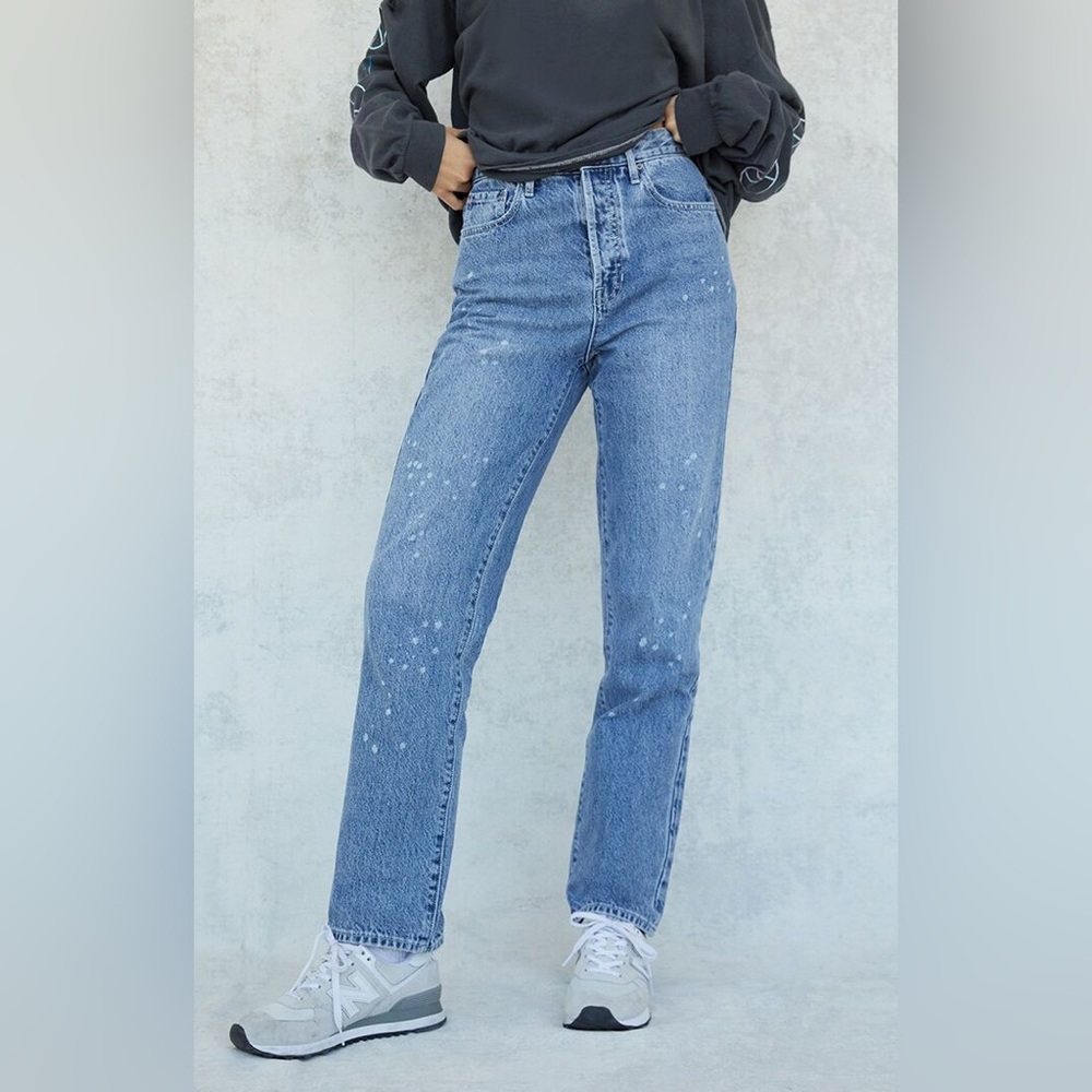 PacSun Dad jeans paint splatter size 25